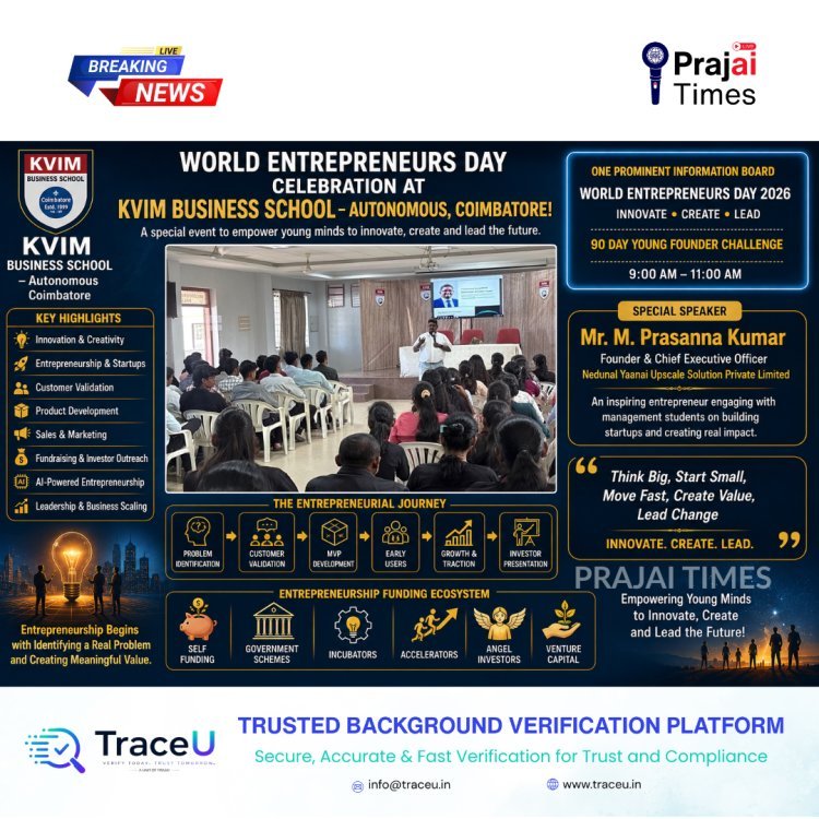 KVIM Business School Celebrates World Entrepreneurs Day 2026 with Focus on Empowering Young Minds