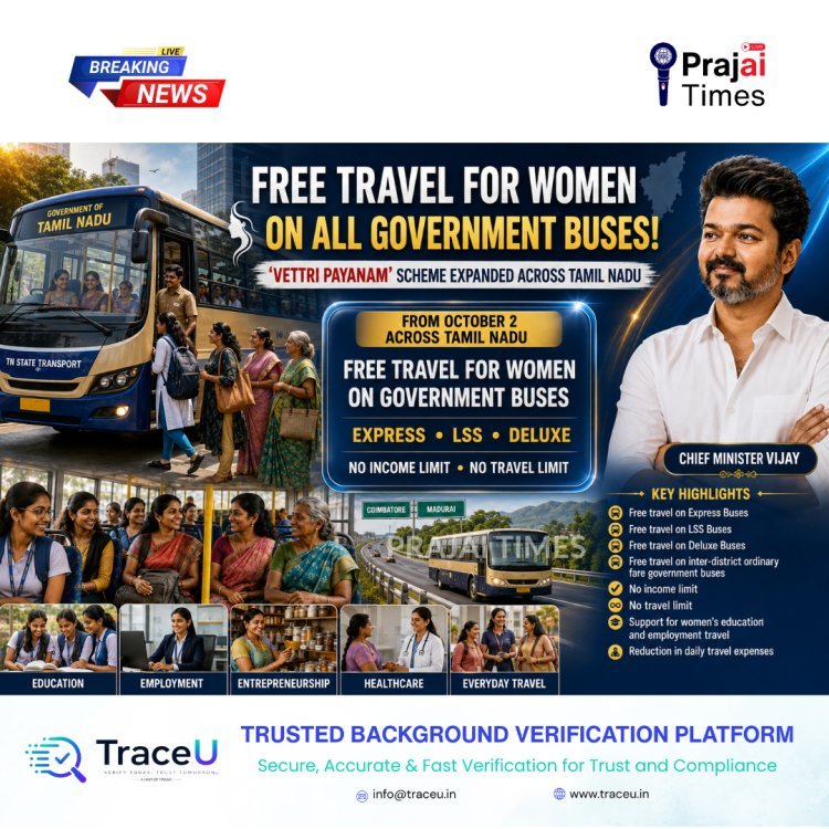 Tamil Nadu Expands Free Bus Travel for Women Across All Government Buses from October 2