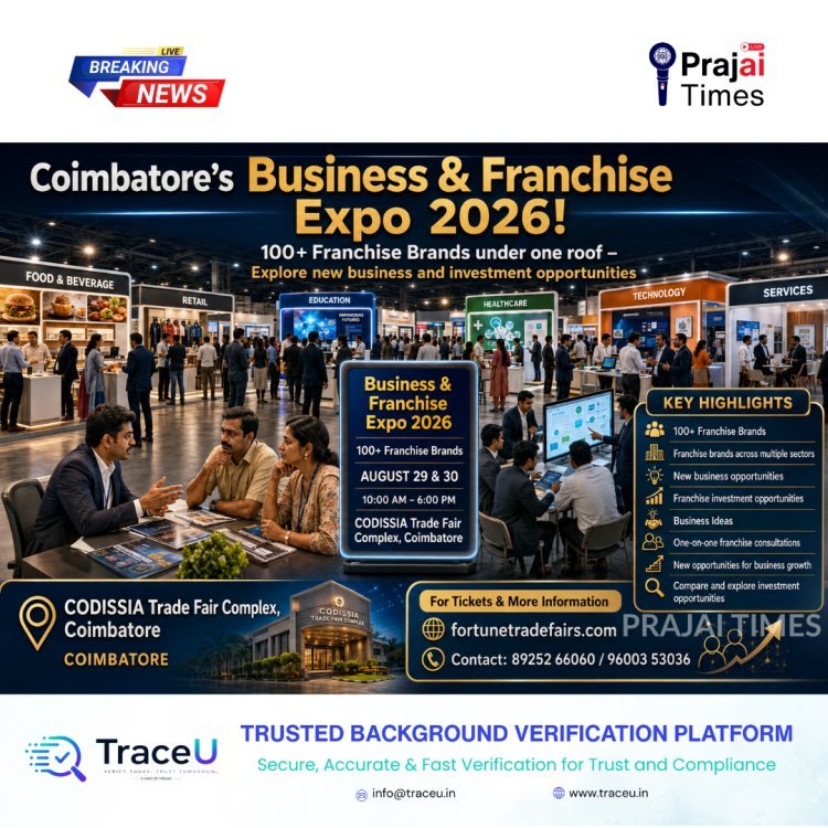 Business & Franchise Expo 2026 in Coimbatore: Explore 100+ Franchise Brands on August 29 & 30