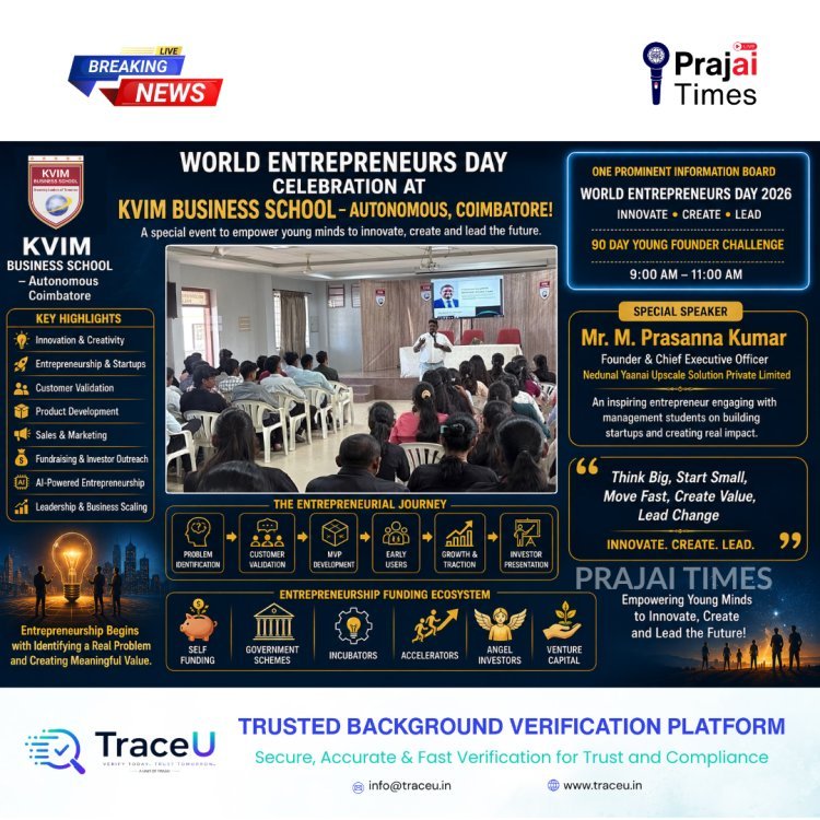 KVIM Business School Celebrates World Entrepreneurs Day 2026 with Focus on Empowering Young Minds