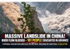 Massive Landslide in China Blocks River Flow; 161 People Evacuated in Advance