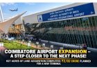 Coimbatore Airport Expansion Moves Forward with 627 Acres of Land Acquired