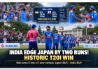 India Beat Japan by Two Runs in Historic First-Ever T20I