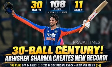 Abhishek Sharma Hits 30-Ball Century as India Whitewash Afghanistan 3-0