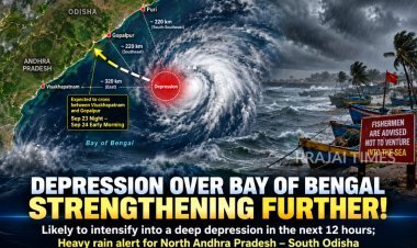 Bay of Bengal Depression Strengthens, Heavy Rain Expected in Odisha and Andhra Pradesh