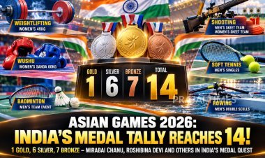 Asian Games 2026: India’s Medal Tally Reaches 14 with 1 Gold, 6 Silver and 7 Bronze