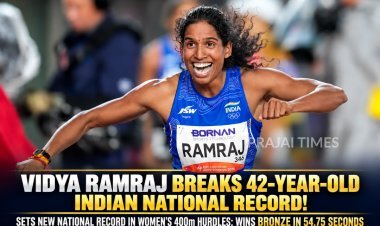 Vithya Ramraj Breaks 42-Year-Old National Record in Women’s 400m Hurdles at Asian Games 2026