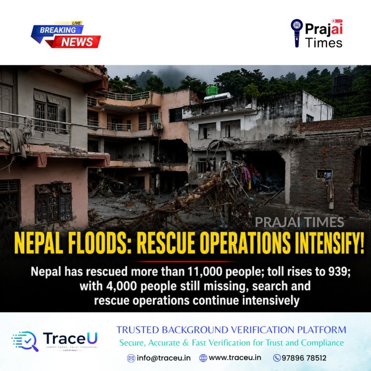 Nepal Floods: Over 11,000 Rescued; Death Toll Rises to 939