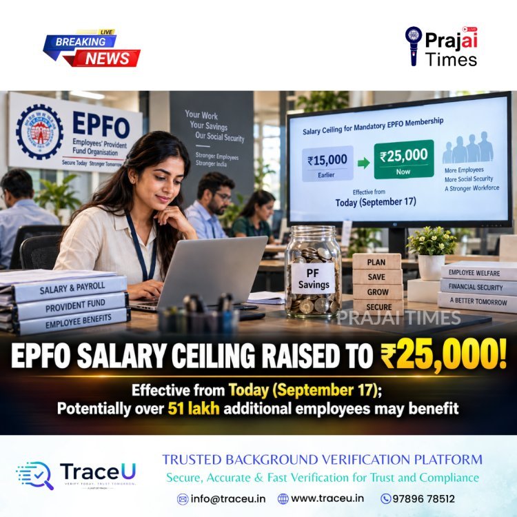 EPFO Salary Limit Increased from ₹15,000 to ₹25,000 Today (September 17) Onwards