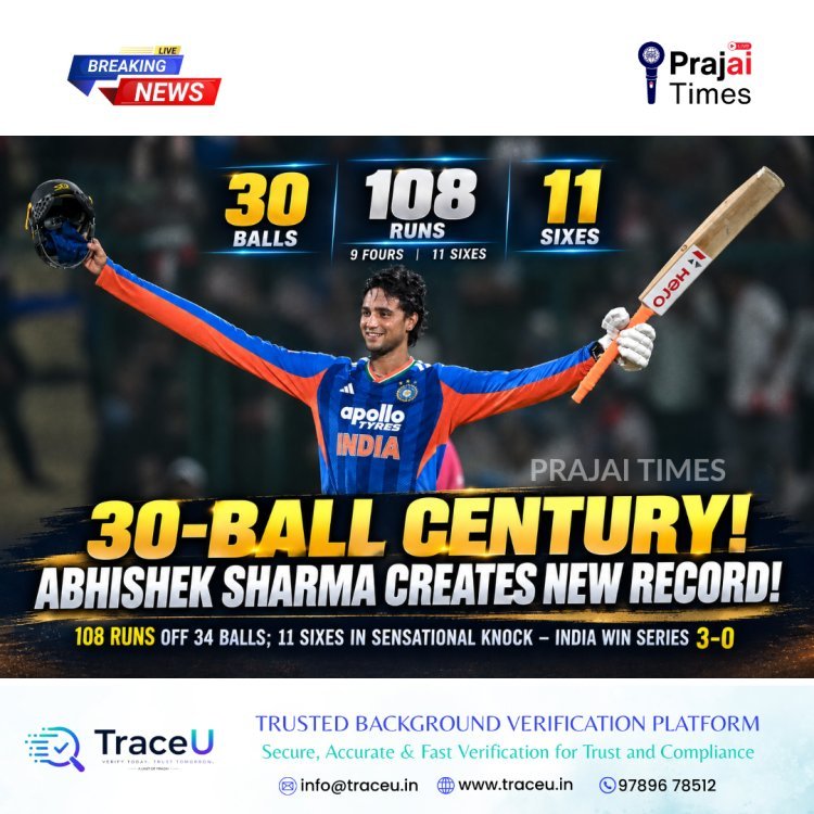 Abhishek Sharma Hits 30-Ball Century as India Whitewash Afghanistan 3-0