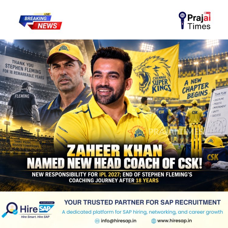 Zaheer Khan Appointed CSK Head Coach for IPL 2027, Replacing Stephen Fleming