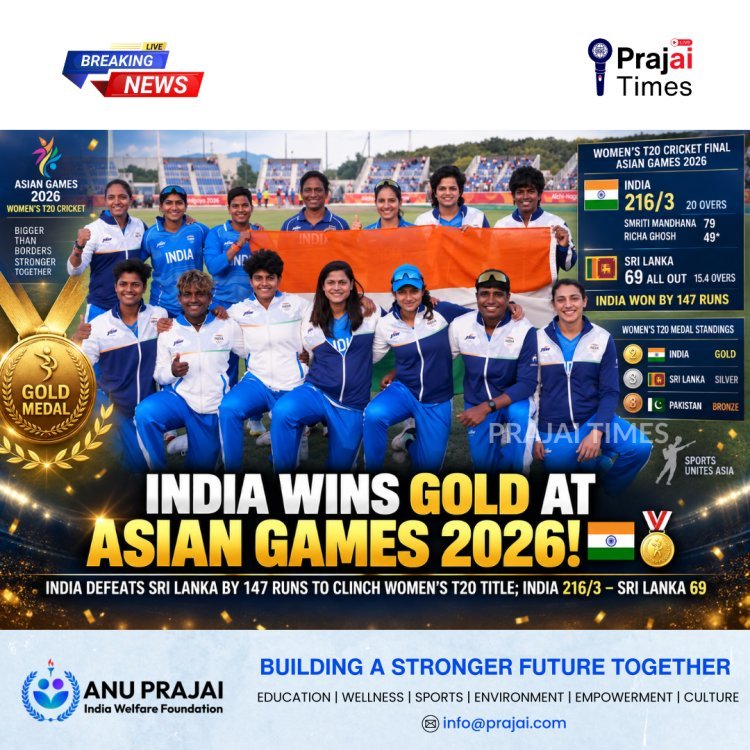 India Win Women’s T20 Gold at 2026 Asian Games After Beating Sri Lanka by 147 Runs
