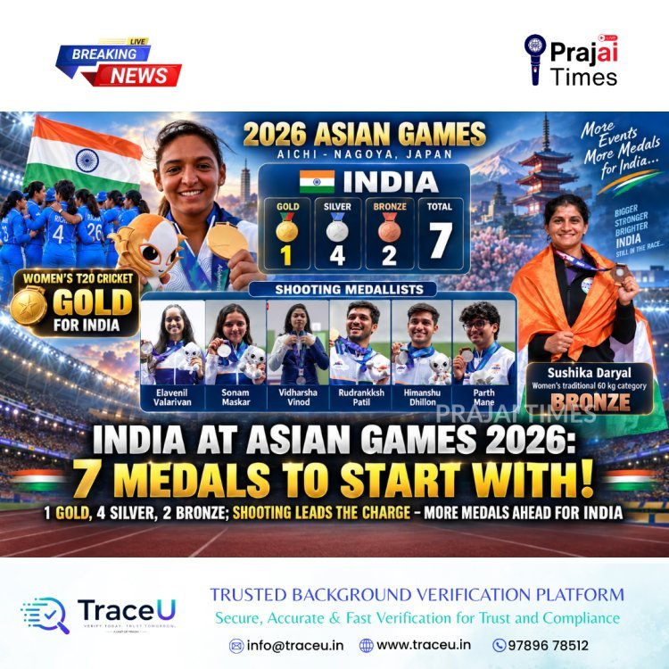 Asian Games 2026: India Wins Seven Medals, Including First Gold in Women’s Cricket
