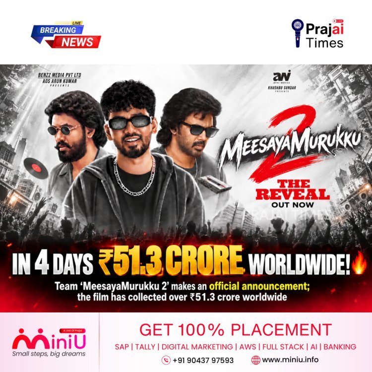 Meesaya Murukku 2 Crosses ₹51.3 Crore Worldwide in Four Days