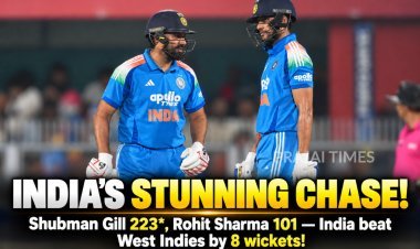 India Pull Off Record 406-Run Chase as Shubman Gill Hits 223* and Rohit Sharma Scores 101