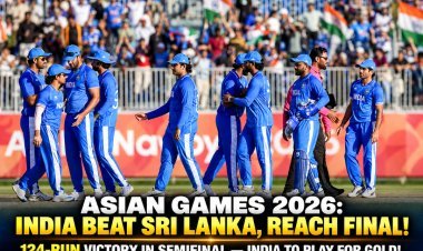 India Storm Into Asian Games 2026 Cricket Final After 124-Run Win Over Sri Lanka