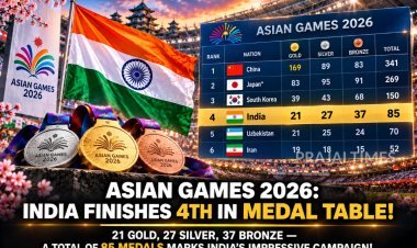 Asian Games 2026: India Finishes 4th with 85 Medals Including 21 Gold