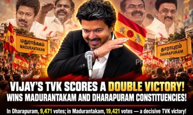 Vijay’s TVK Scores Double Victory, Wins Madurantakam and Dharapuram By-Elections