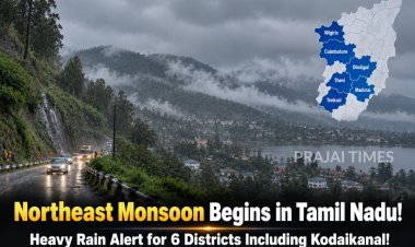 Northeast Monsoon Begins in Tamil Nadu; Heavy Rain Alert for 6 Districts