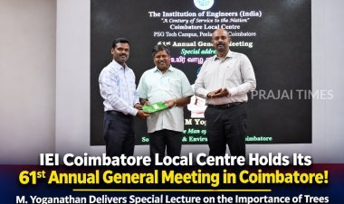 M. Yoganathan Delivers Special Lecture at IEI Coimbatore's 61st AGM