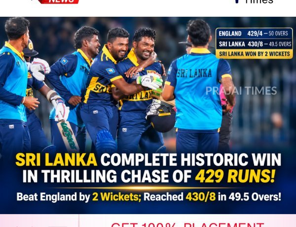 Sri Lanka Beat England by 2 Wickets in Thrilling 430-Run ODI Chase