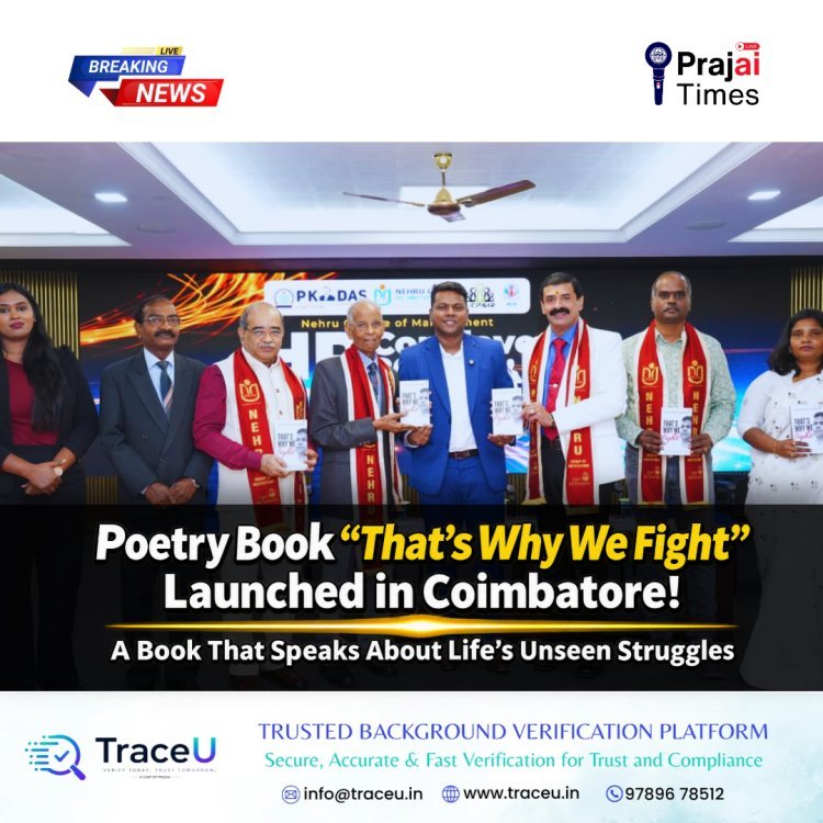 That’s Why We Fight Poetry Book Launched in Coimbatore
