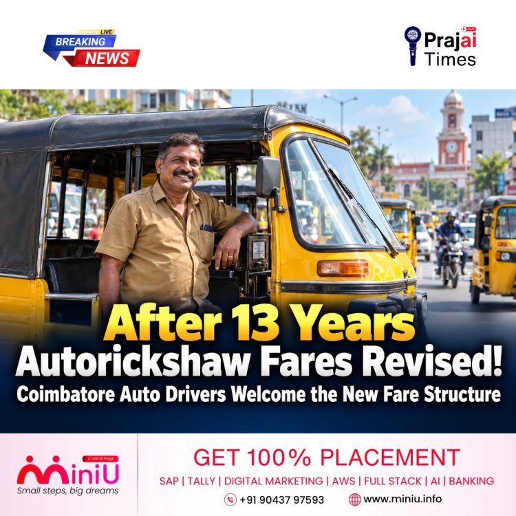 Coimbatore Auto Drivers Welcome Tamil Nadu’s Revised Auto Fares